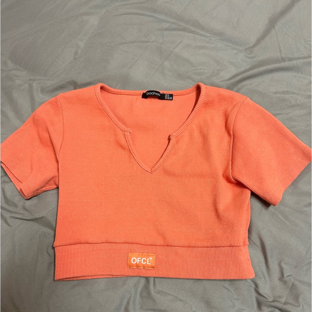 Coral Crop Top